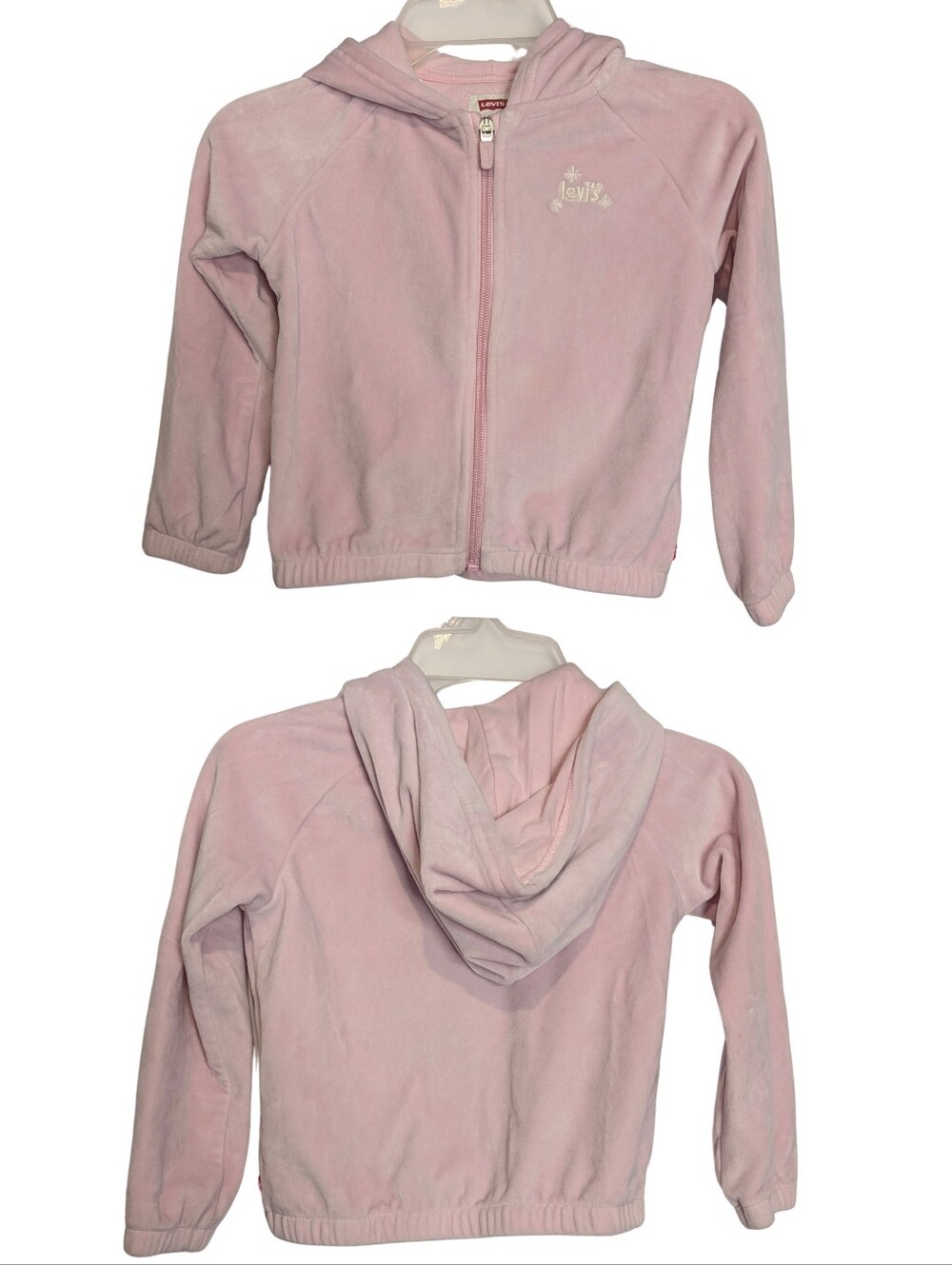 Levi's Velour Hooded Zip up Jacket. Size 3T